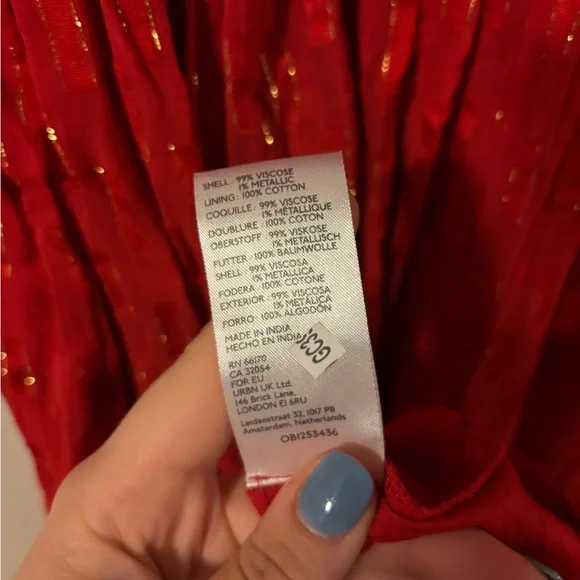 Anthropologie Allene Shimmer Maxi Dress Size L - Picture 9 of 11